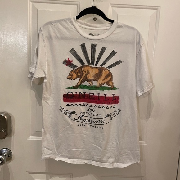 Oneill California White Tshirt Men Medium Condition 9/10 no flaws deadstock - Picture 1 of 6